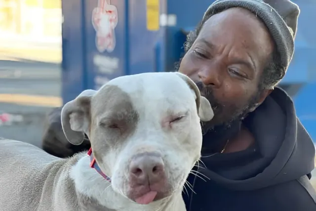Keith Walker with his dog Bravo