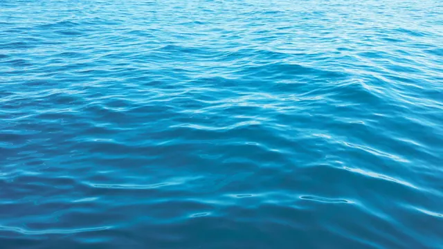 Sunlit blue seawater