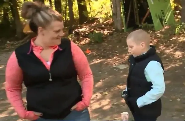Hope and Landin standing together