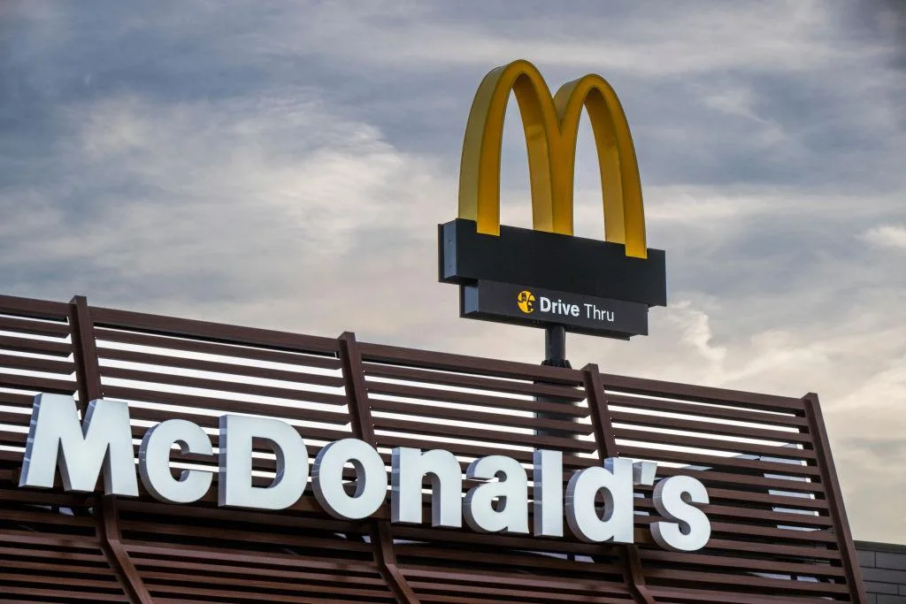 McDonald's Drive Thru logo atop the fast food restaurant